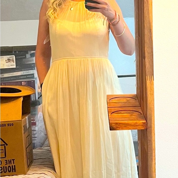 J. Crew Silk Formal Wedding Maxi Dress Sweatheart Cream - Picture 3 of 7